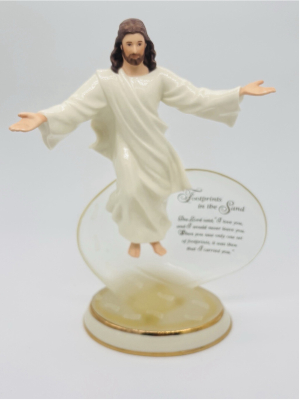 Vintage 2002 Bradford Exchange Footprints In The Sand Always With You Figurine
